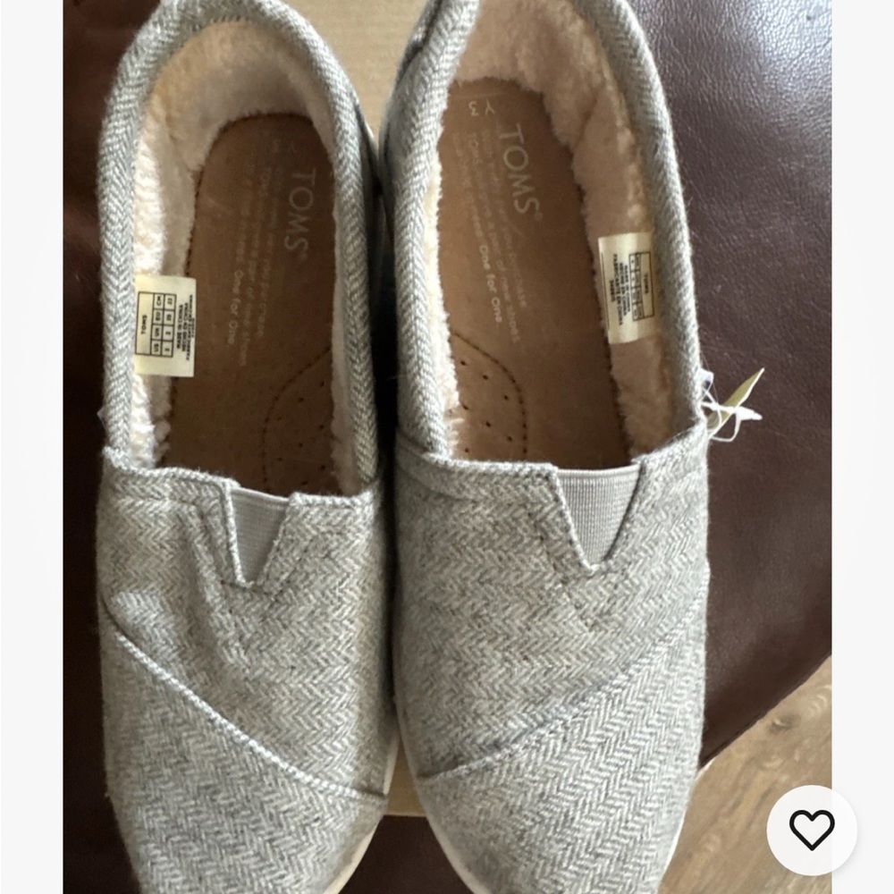 TOMS Light Gray Casual Slip-Ons